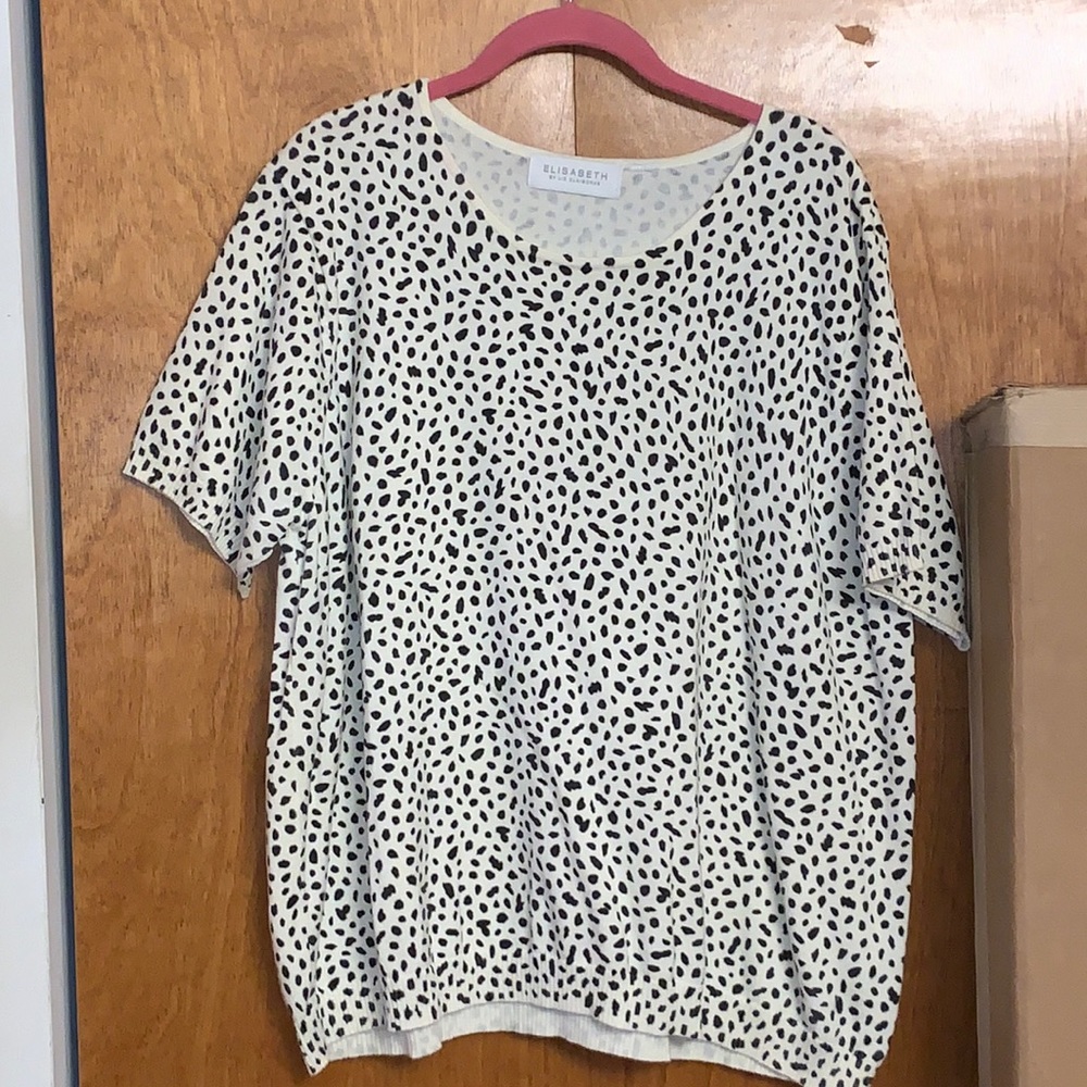 Elisabeth by Liz Claiborne animal print lightweight sweater, size 2X